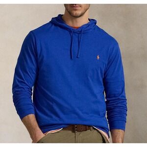 MEN'S Polo Ralph Lauren L/S Hooded T-SHIRT~SZ XXL~BLUE~NWT